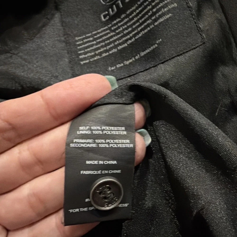 NWOT Cuts Clothing Legacy Bomber Jacket Men's Medium Solid Black $275 Retail - Picture 10 of 15